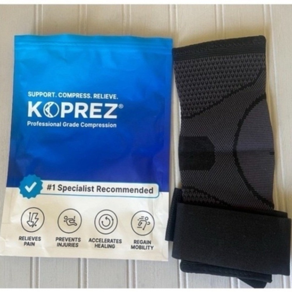 Koprez Foot Support Compression Sleeve 2 Pack XL Black Unisex New - Picture 7 of 7